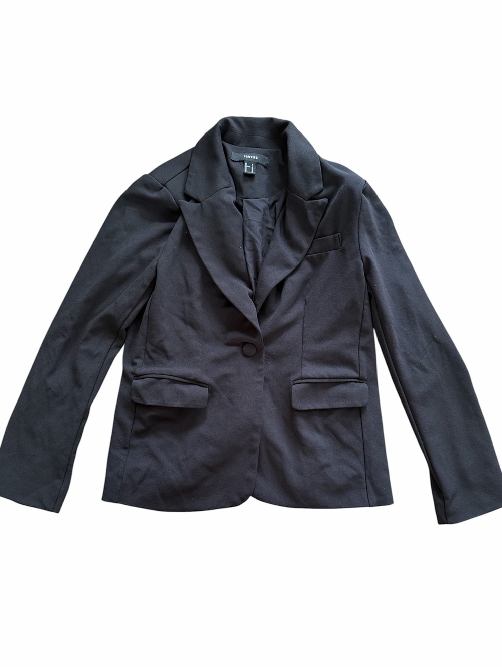 Forever 21 Classic Black Single-Button Blazer